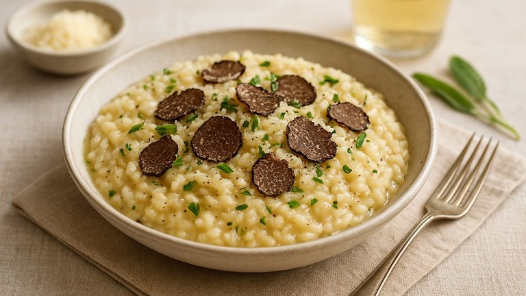 BLACK TRUFFLE, SAGE and PECORINO RISOTTO