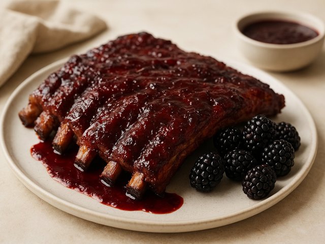 Blackberry-Glazed Ribs