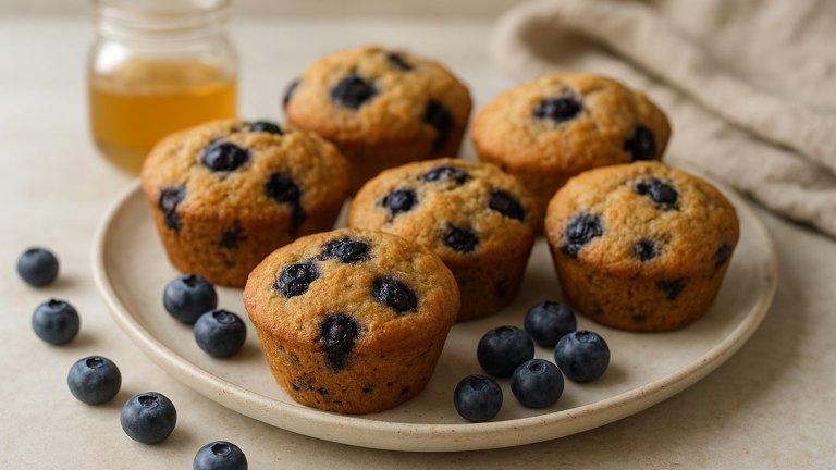 Blueberry Almond Flour Muffins