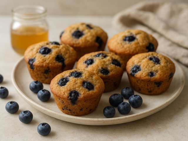 Blueberry Almond Flour Muffins