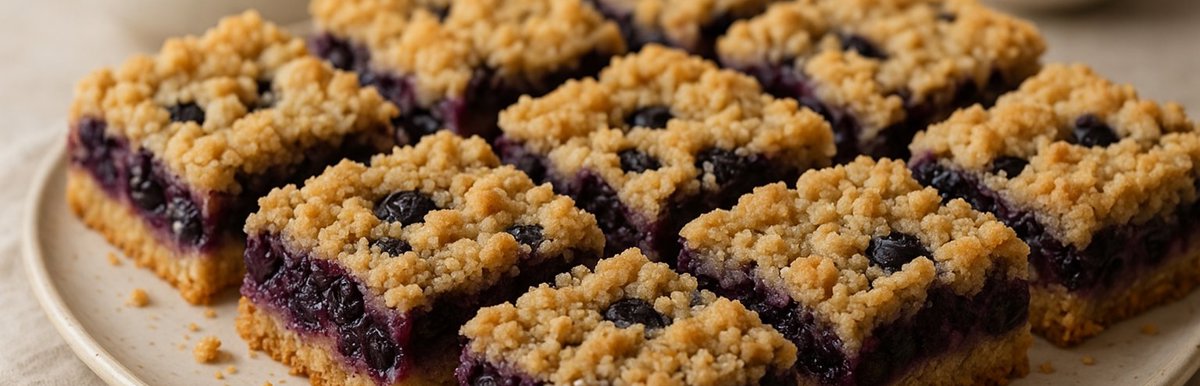 Blueberry Crumb Bars - Plan n Cook