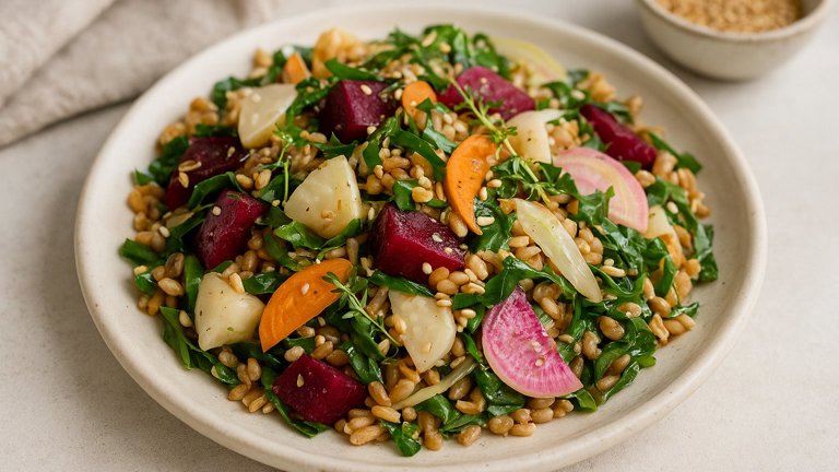 Bluebird Grain Farms Farro & Collard Green Salad