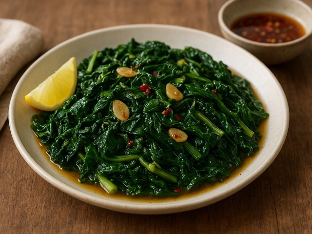 Braised Greens With Garlic