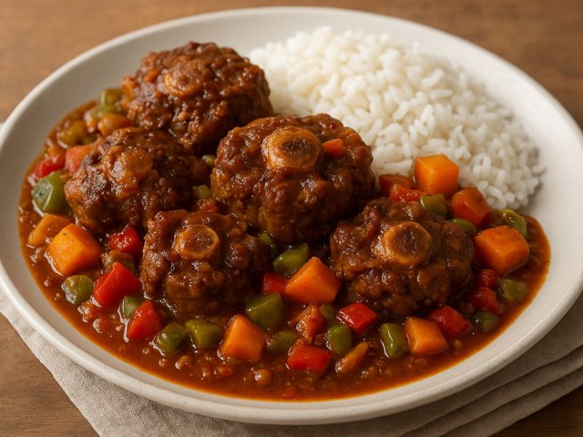 Braised Oxtails, Cuban Style