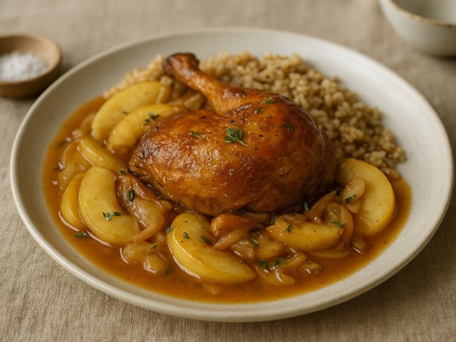 Braised Pheasant With Apples