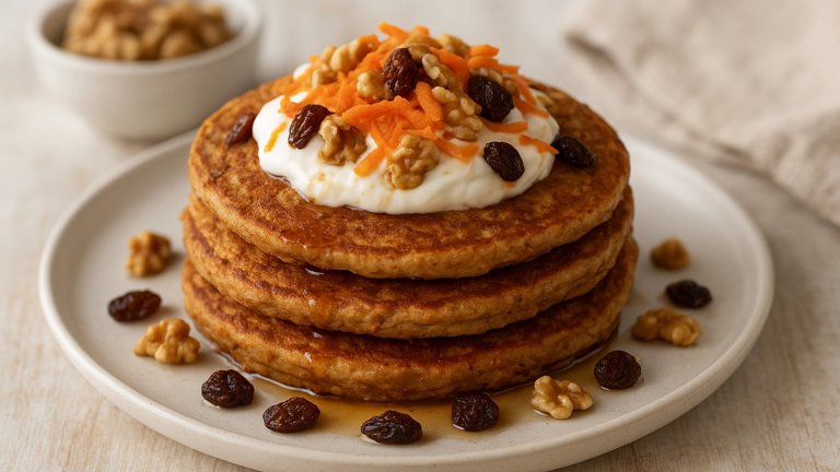 Breakfast — 525 Kcal Carrot Cake Protein Pancake
