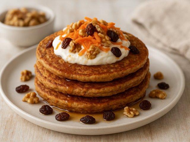 Breakfast — 525 Kcal Carrot Cake Protein Pancake