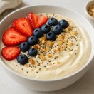 🌅 Breakfast &Mdash; 290 Kcal Vanilla Berry Cheesecake Protein Cloud Category: Breakfast Servings: 1 Calories: ~290 Kcal Prep Time: 5 Minutes Cook Time: 0 Minutes Difficulty: Easy Description: A Thick Cheesecake-Style Protein Bowl With Vanilla, Berries And A Crunchy Almond Finish. Sweet Enough To Feel Like Dessert While Delivering A Strong Protein Hit For Very Few Calories. thumbnail