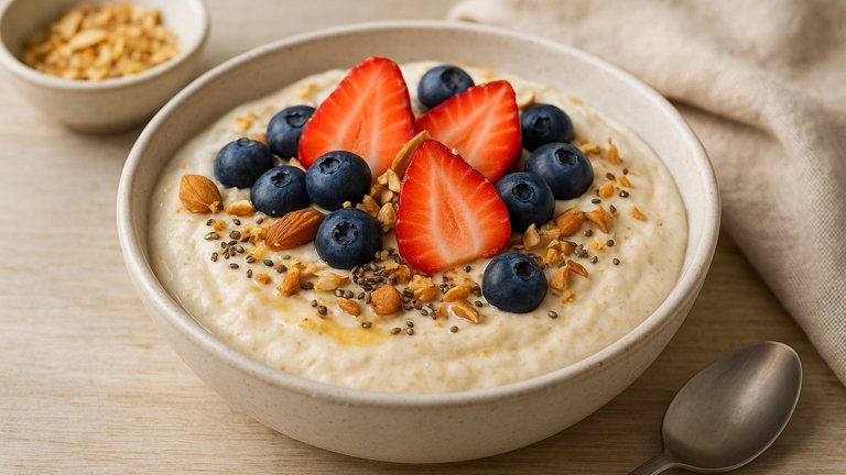 🌅 Breakfast &Mdash; 290 Kcal Vanilla Berry Cheesecake Protein Cloud Category: Breakfast Servings: 1 Calories: ~290 Kcal Prep Time: 5 Minutes Cook Time: 0 Minutes Difficulty: Easy Description: A Thick Cheesecake-Style Protein Bowl With Vanilla, Berries And A Crunchy Almond Finish. Sweet Enough To Feel Like Dessert While Delivering A Strong Protein Hit For Very Few Calories.