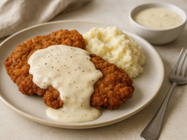 Brian’s Chicken Fried Steak WITH Country Gravy
