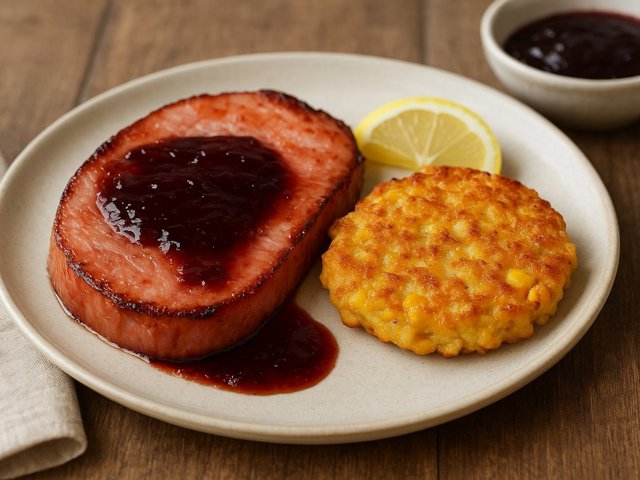 Broiled Ham Steak