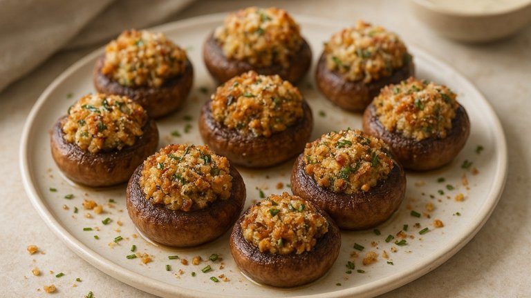 Broiled Stuffed Mushrooms Cockaigne