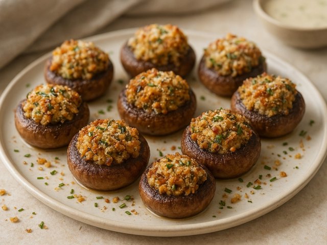 Broiled Stuffed Mushrooms Cockaigne