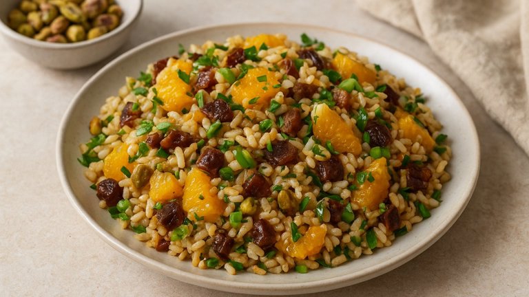 Brown RICE Salad WITH Dates AND Oranges