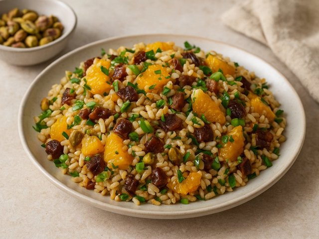 Brown Rice Salad With Dates And Oranges