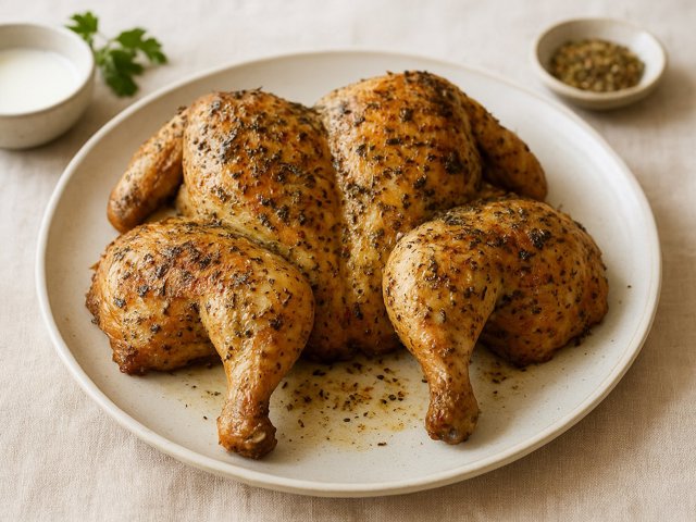Butterflied Herb-Roasted Chicken