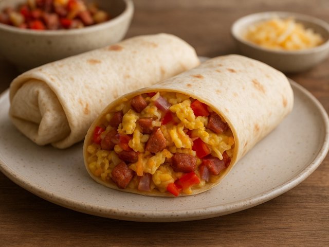 Cajun Breakfast Burritos
