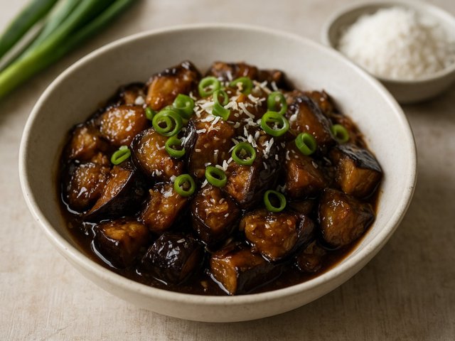 Cambodian Ginger & Coconut Aubergines