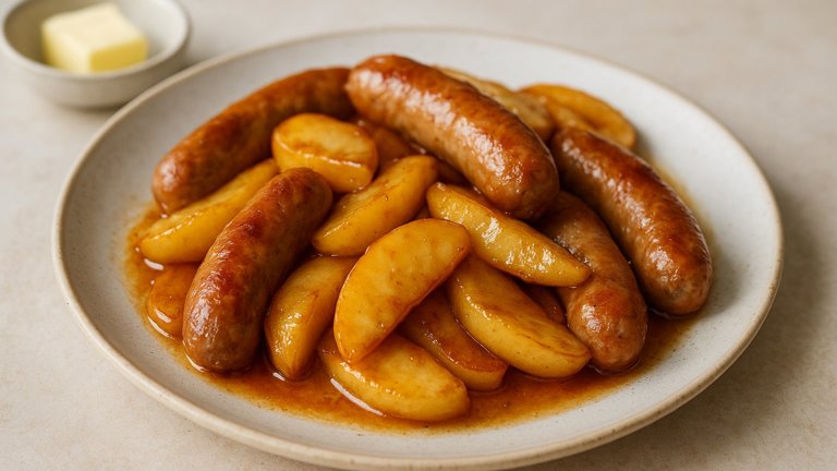 Caramelized Apples and Sausage