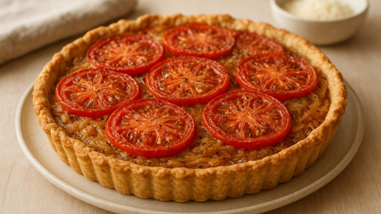 Caramelized Onion AND Tomato PIE