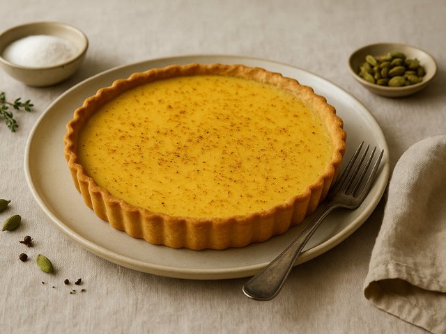 Cardamom Custard TART