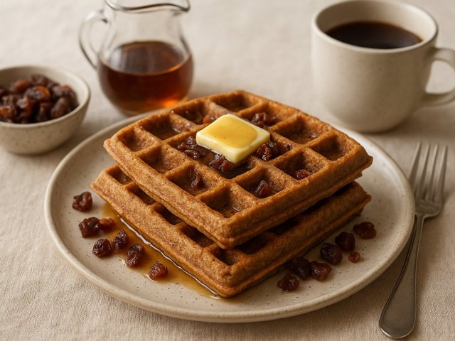 Cardamom-Date Waffles