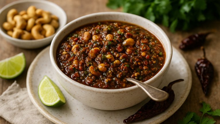 CASHEW AND CHILE DE ÁRBOL SALSA MACHA