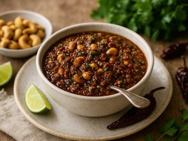 Cashew AND Chile DE Árbol Salsa Macha