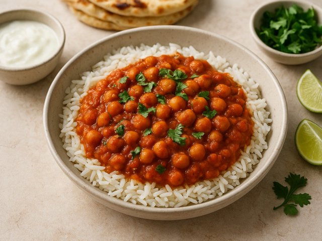 Chana Masala (Tomato-Chickpea Curry)