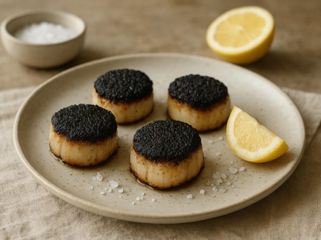 Charcoal Scallops