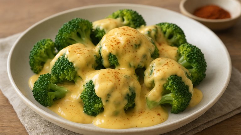 Cheddar–monterey Jack Cheese Sauce With Broccoli