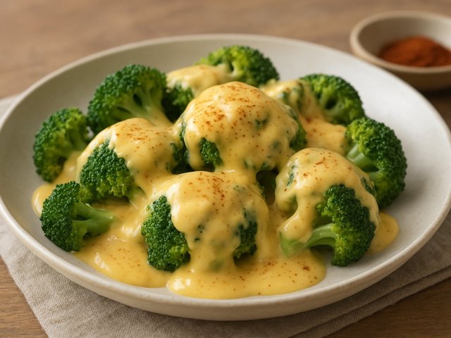 Cheddar–monterey Jack Cheese Sauce With Broccoli