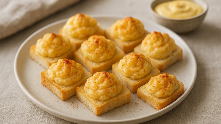 Cheese Puff Canapés