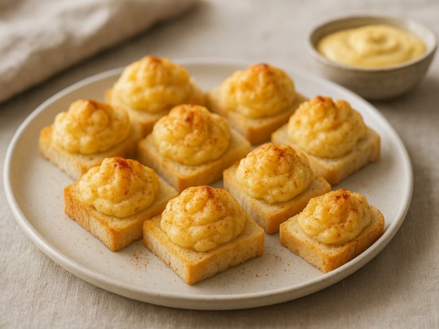 Cheese Puff Canapés