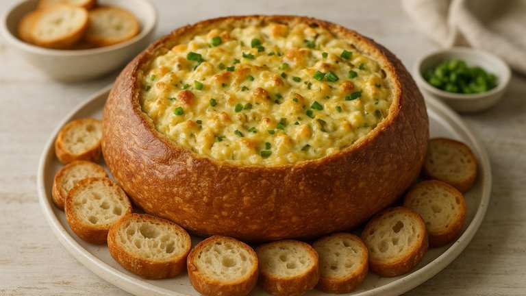 Cheesy Garlic Artichoke Dip