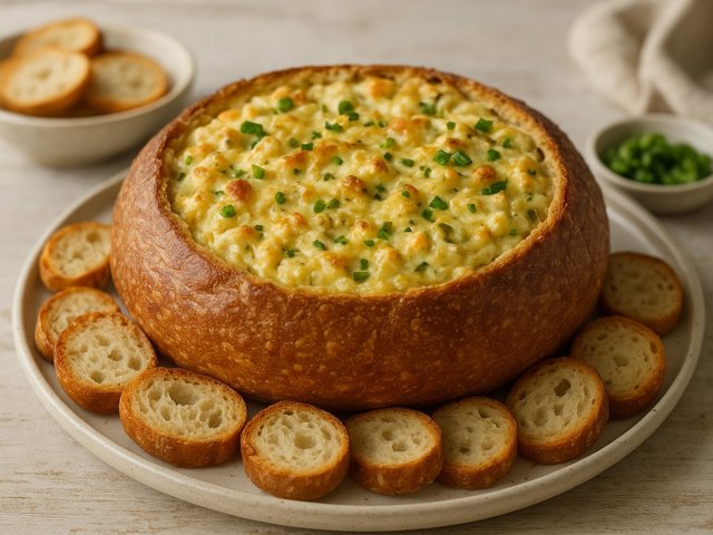 Cheesy Garlic Artichoke Dip