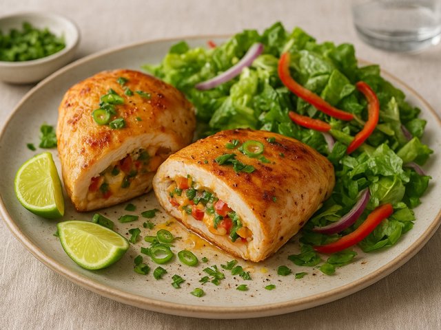 Cheesy Tex-Mex Stuffed Chicken