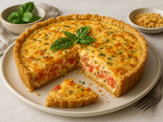 Cheesy Tomato Pie