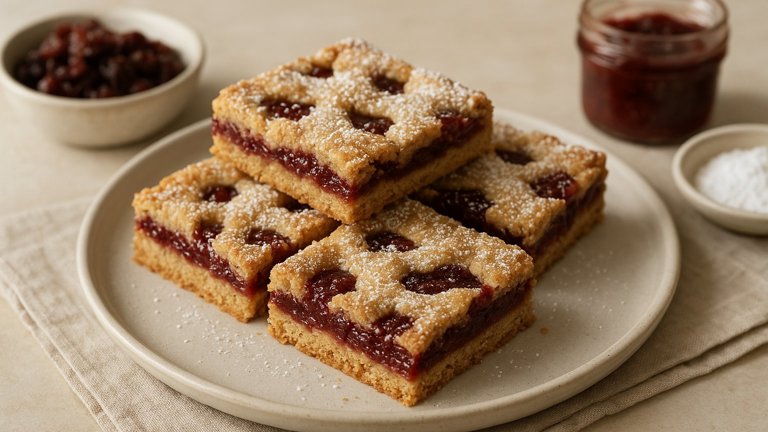 Cherry Linzer Bars