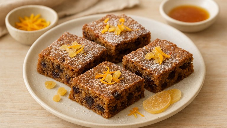 Cherry-Ginger Hermit Bars