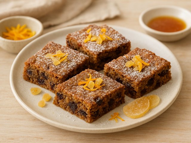 Cherry-Ginger Hermit Bars