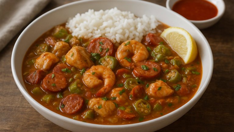 CHICKEN AND ANDQUILLE SAUSAGE GUMBO