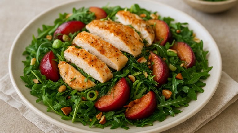 Chicken And Red Plum Salad