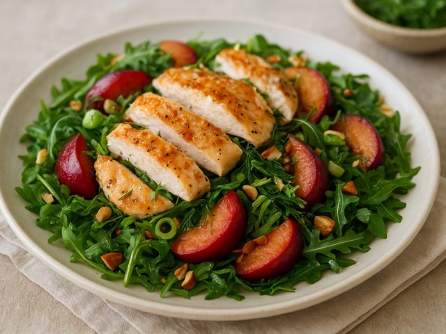 Chicken And Red Plum Salad