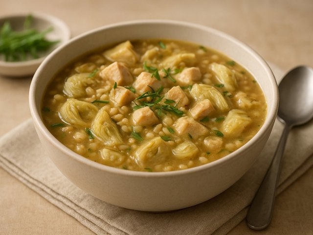 Chicken Artichoke Tarragon Soup