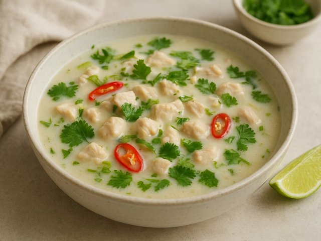 Chicken, Coconut and Cilantro Soup