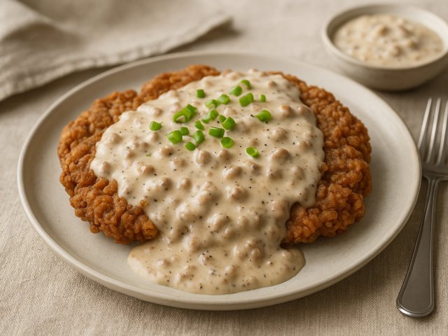 Chicken Fried Steak With Sausage Gravy