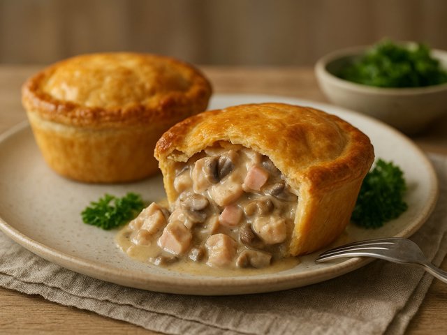 Chicken, Ham, & Mushroom Pies