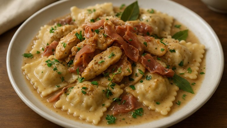 Chicken Marsala Ravioli Filling
