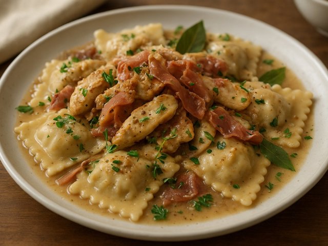 Chicken Marsala Ravioli Filling